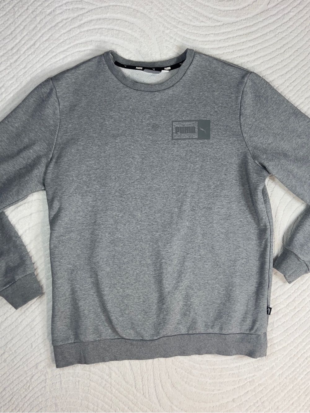 Puma Men's Heather Gray Crewneck Sweatshirt